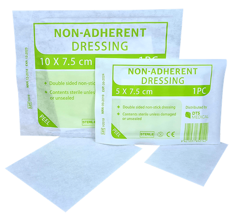 Non Adherent Dressings 7.5cmx5cm Sterile Single