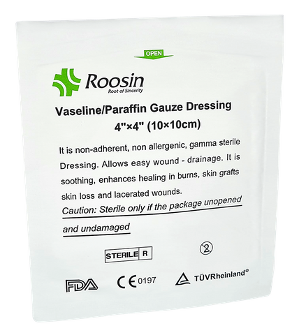 Petroleum Jelly Gauze First Aid Dressing 10x10cm Sterile Single