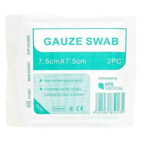Non Woven Absorbent First Aid Gauze Swabs 2's 7.5x7.5 Sterile