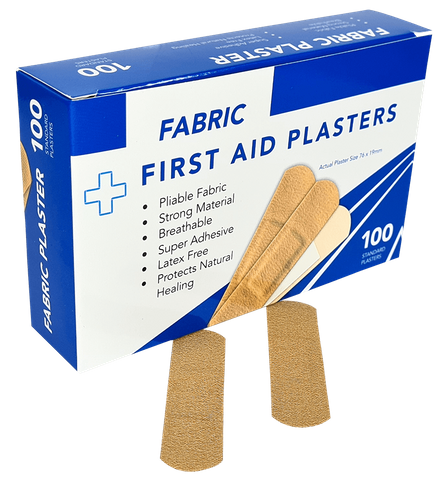 Fabric Regular Plasters Skin Colour 19mm x 76mm 100's Boxed