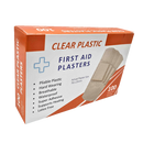 Plastic X wide Plasters Transparent 25mm x 76mm 100's Boxed