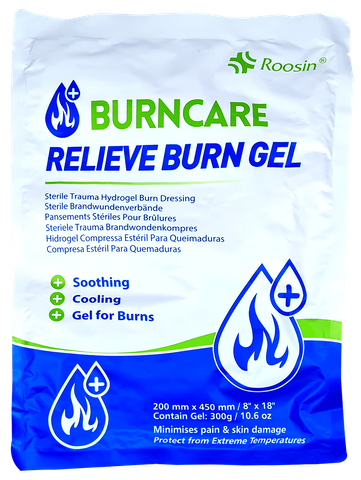 Burn Dressing Gel Soaked Dressing 20x45cm Large Sterile