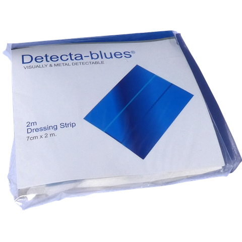 Detecta-Blue, Visual And Metal Detectable Plasters Blue Plasters 2m Dressing Strip