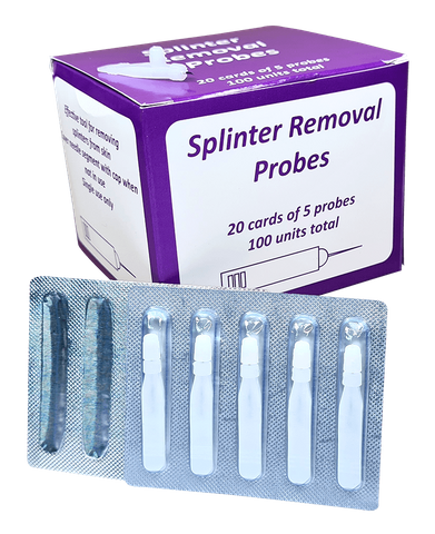 Splinter Removal Probes, Sterile, Individually Foil Sealed First Aid Card of (5)