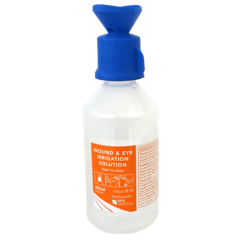 Eye & Wound Wash Saline Solution Sterile, 250 ml with Eye Wash Attachment