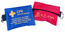 CPR Key Ring Pouch Blue with CPR & Examination Gloves