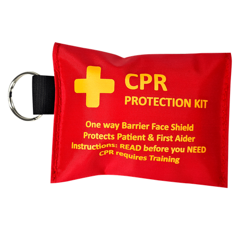CPR Key Ring Pouch Red with CPR Only