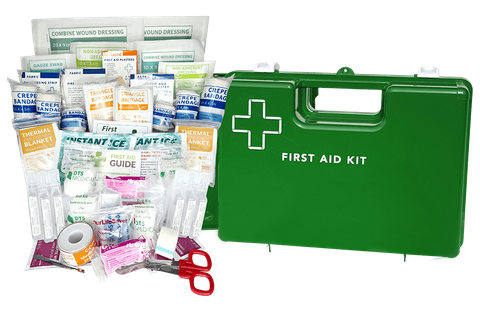 Early Child Care First Aid Kit Large - Plastic Green Wall Mount
