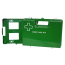 First Aid Box Plastic, Green, Large with Wall Mount Bracket Empty