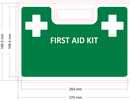 First Aid Box Plastic, Green, Large with Wall Mount Bracket Empty