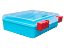 First Aid Box Plastic, Green Base Clear Lid, Large Empty No Stickers Blank 145x115x45mm