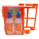 Premium Eye Wash Station with 2 x Ready to use Filled 500ml Eye Wash Bottles and Eye Inspection Mirror