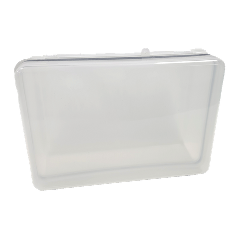First Aid Box Plastic, Clear, Medium Wall Mount Flap Single Cavity Empty No Stickers Blank
