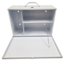 First Aid Metal Box Landscape Large Wall Mountable White Empty