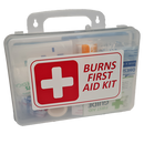 Burn Injury Essentials First Aid Kit Clear Plastic Box Store or Wall Mount