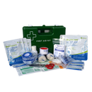 Burn Injury First Aid Kit Green Plastic Wall Mount Bracket - Medium Commercial
