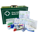 Burn Injury First Aid Kit Green Landscape Metal Wall Mount Box - Large / Industrial