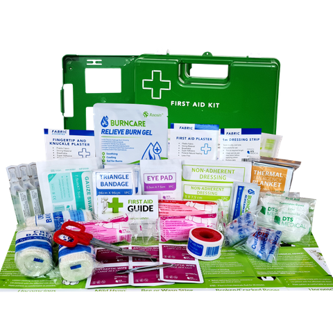 Farming First Aid Kit Medium in Green plastic Wall Mount Case