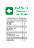 Economy Lone Worker First Aid Kit in Belt Loop Semi Circle Pouch