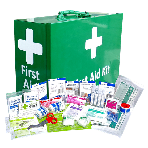 First Aid Kit Work Place 1-25 in Landscape Metal Wall mountable cabinet.