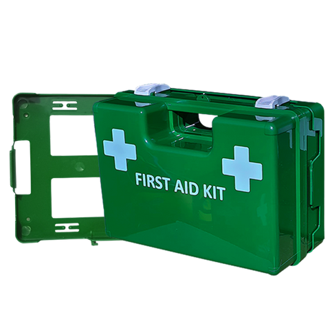 First Aid Kit Work Place 1-5 Person in large Wall Mountable green plastic box