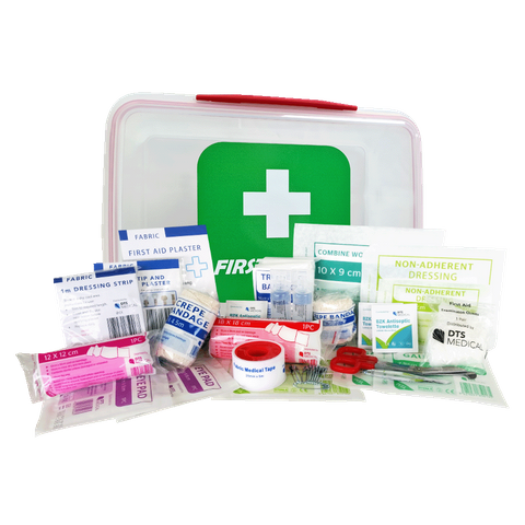 First Aid Kit Work Place 1-5 Person in plastic lunch box style