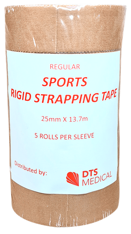 Fabric Sports Tape Regular 5 Pack Wrapped 25mm x 13.7m