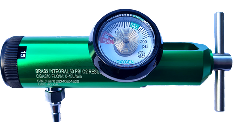 Oxygen Flow Regulator Basic 0 to 15 lpm Barb Outlet