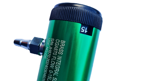 Oxygen Flow Regulator Basic 0 to 15 lpm Barb Outlet