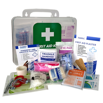 First aid Kit Premium Lone Worker in Clear Plastic Box