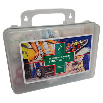 First Aid Kit - Essentials Industrial and Marine in Clear Plastic Box