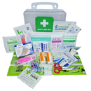 First Aid Kit designed for Tradies in clear plastic wall mount box