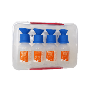 Eyewash Station Compact 4 x 100ml ready to use bottles No mirror