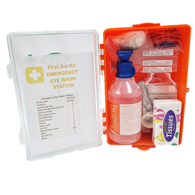 Eye Wash Station 02, 1x500ml eye wash ready bottle with some other first aid items