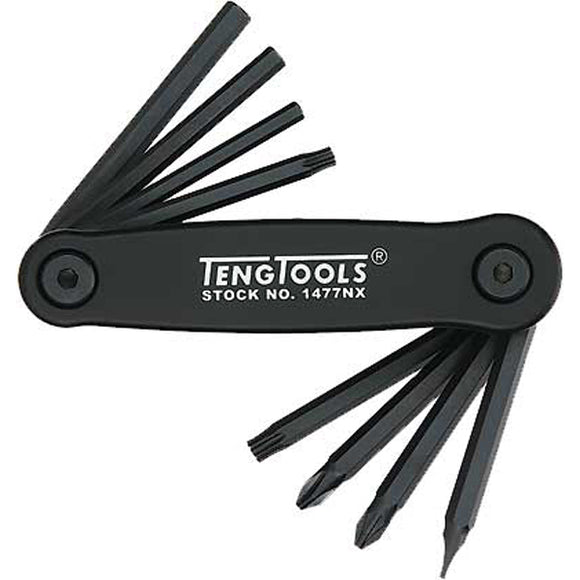 Teng 8pc Fold-Up Key Set - Ft/Ph/Pz/Hex/TX