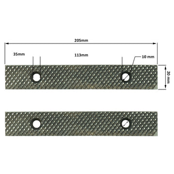 Groz  Spare Jaws For GZ35404 8in / 200mm Vice (Pair)